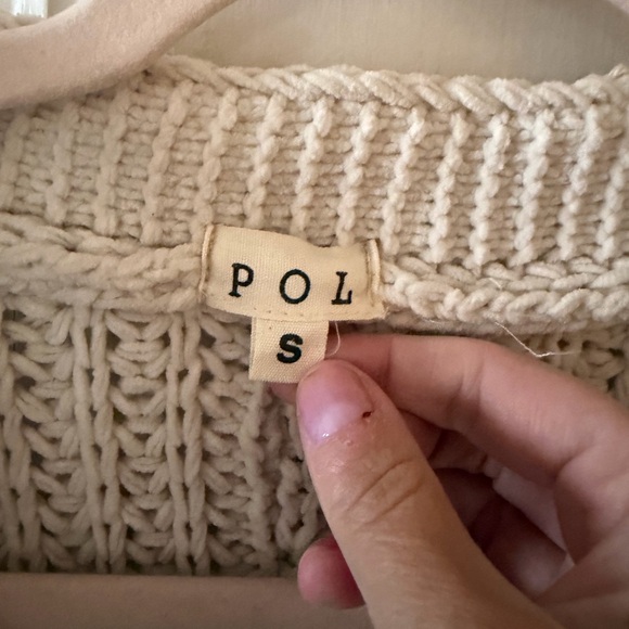 POL Cream Cardigan with Multicolor Trim - Picture 3 of 4